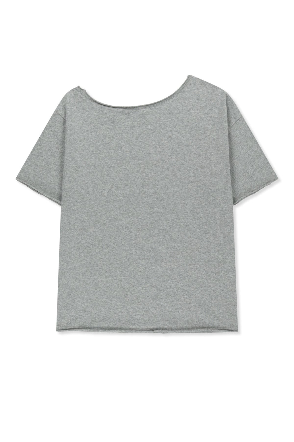 MATIN KIM MTK 16 GRAFFITI LOGO ASYMMETRIC TOP IN GREY