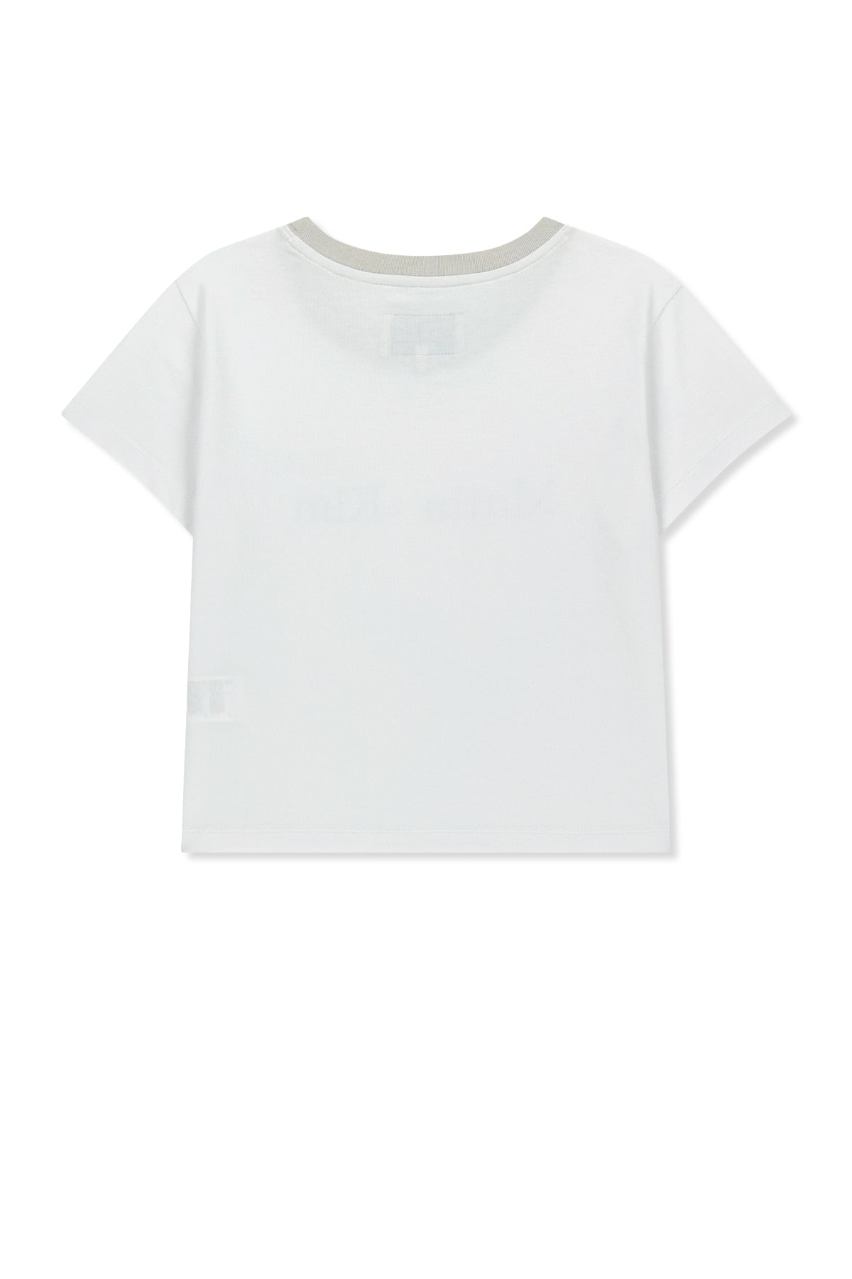 MATIN KIM TONAL RIB LOGO CROP TOP IN WHITE