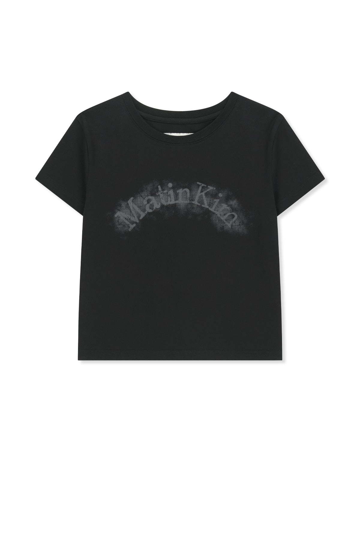 MATIN KIM ARCH LOGO CROP TOP IN BLACK