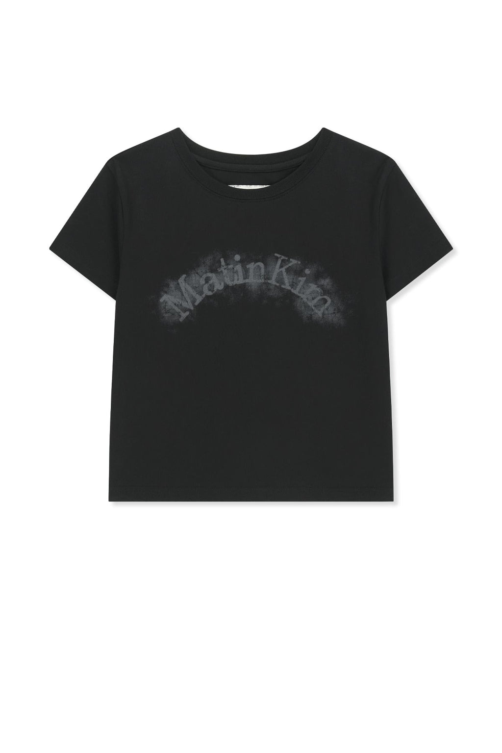MATIN KIM ARCH LOGO CROP TOP IN BLACK