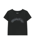 MATIN KIM ARCH LOGO CROP TOP IN BLACK