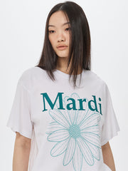 MARDI TSHIRT FLOWERMARDI DUO_WHITE SAGEGREEN