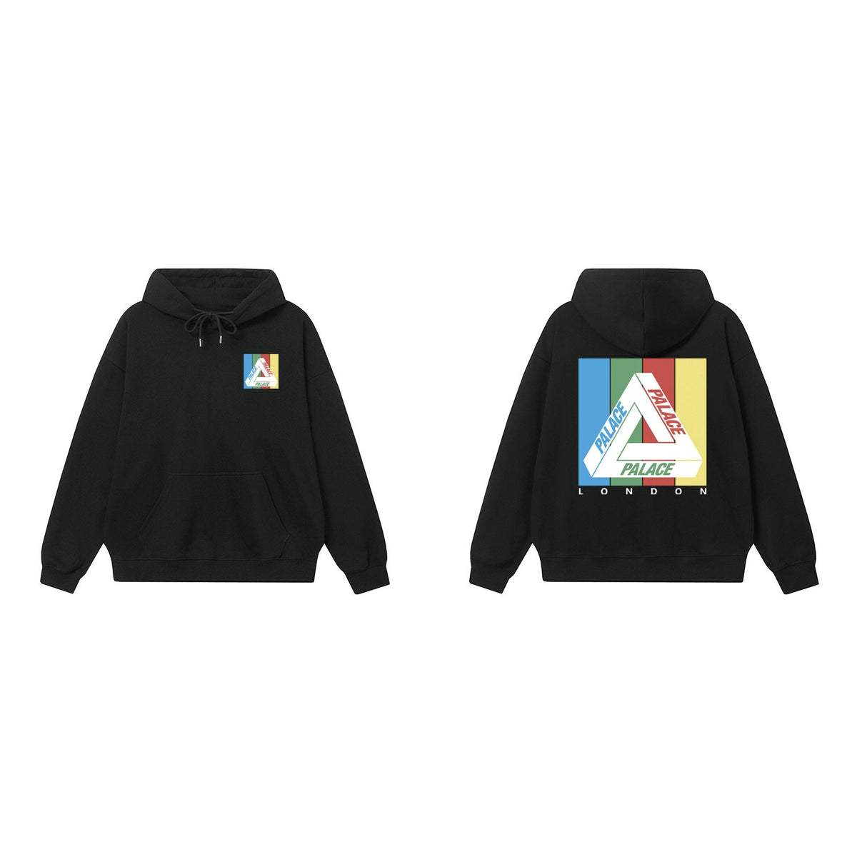 Palace Black Quad-Color Box Tri-Ferg Hoodie
