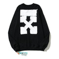 Off-White Black Brushstroke Block Arrow Crewneck Sweatshirt