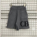 Cole Buxton Gray Side Italic CB Logo Shorts