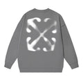 Off-White Dark Grey Soft Focus Halo Arrow Crewneck Sweatshirt