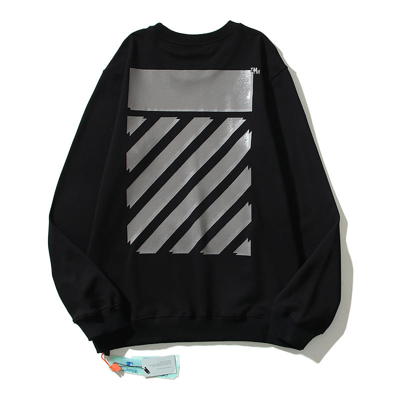 Off-White Black Classic Diagonal Bar Arrow Crewneck Sweatshirt