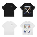 Off-White Landscape Painting Arrow Cross Print Short Sleeve T-Shirt