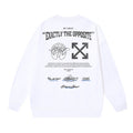 Off-White White "Exactly the Opposite" Graphic Crewneck Sweatshirt
