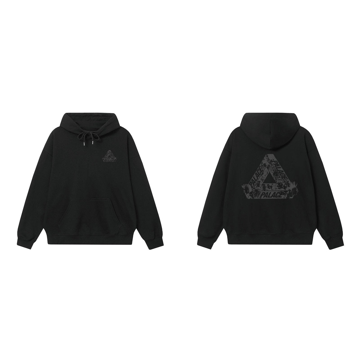 Palace Black Graffiti Collage Tri-Ferg Hoodie
