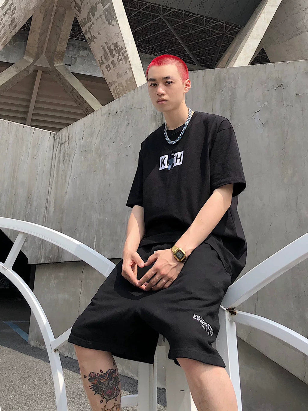 KITH Bear Embroidered Logo T-Shirt