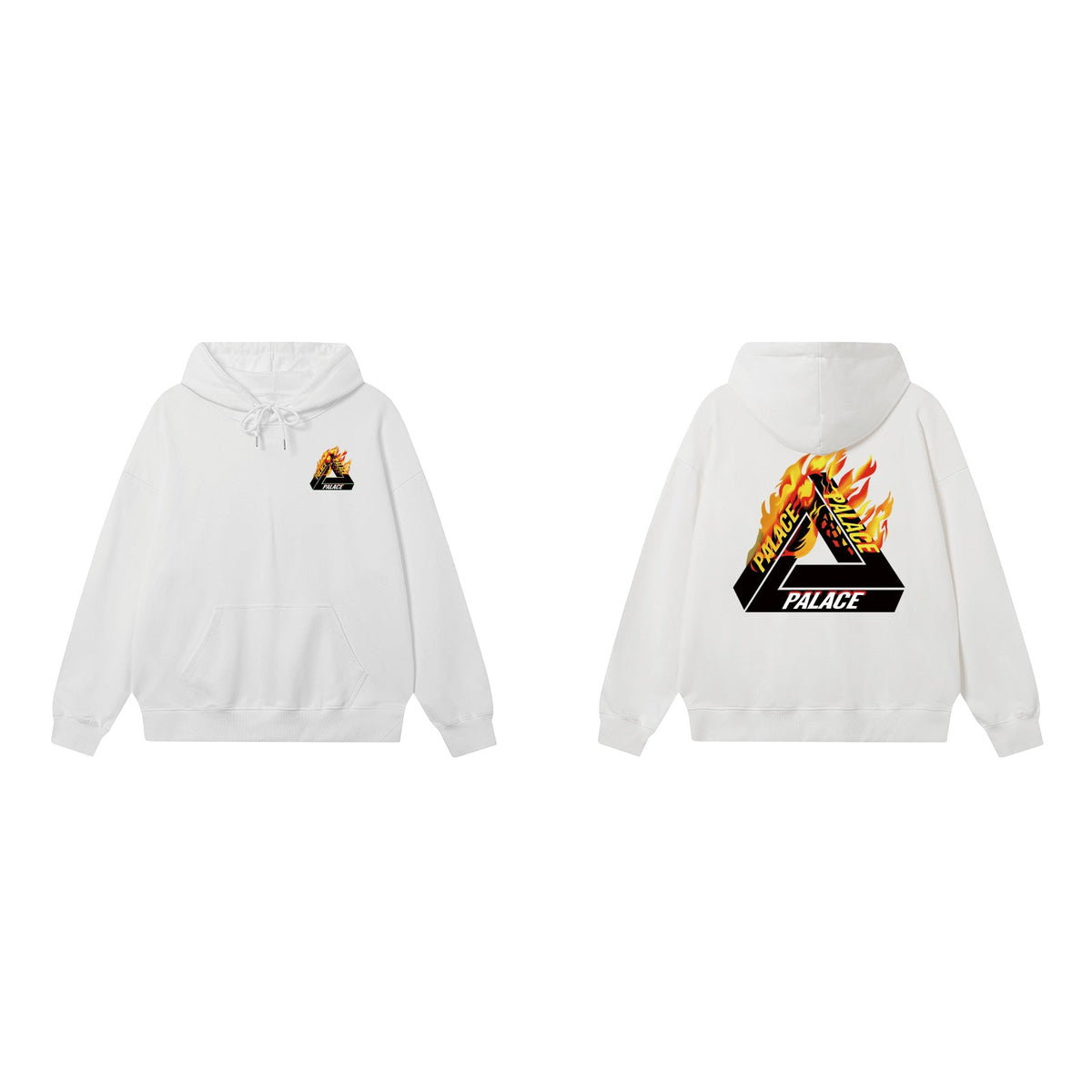 Palace White Fire Tri-Ferg Hoodie