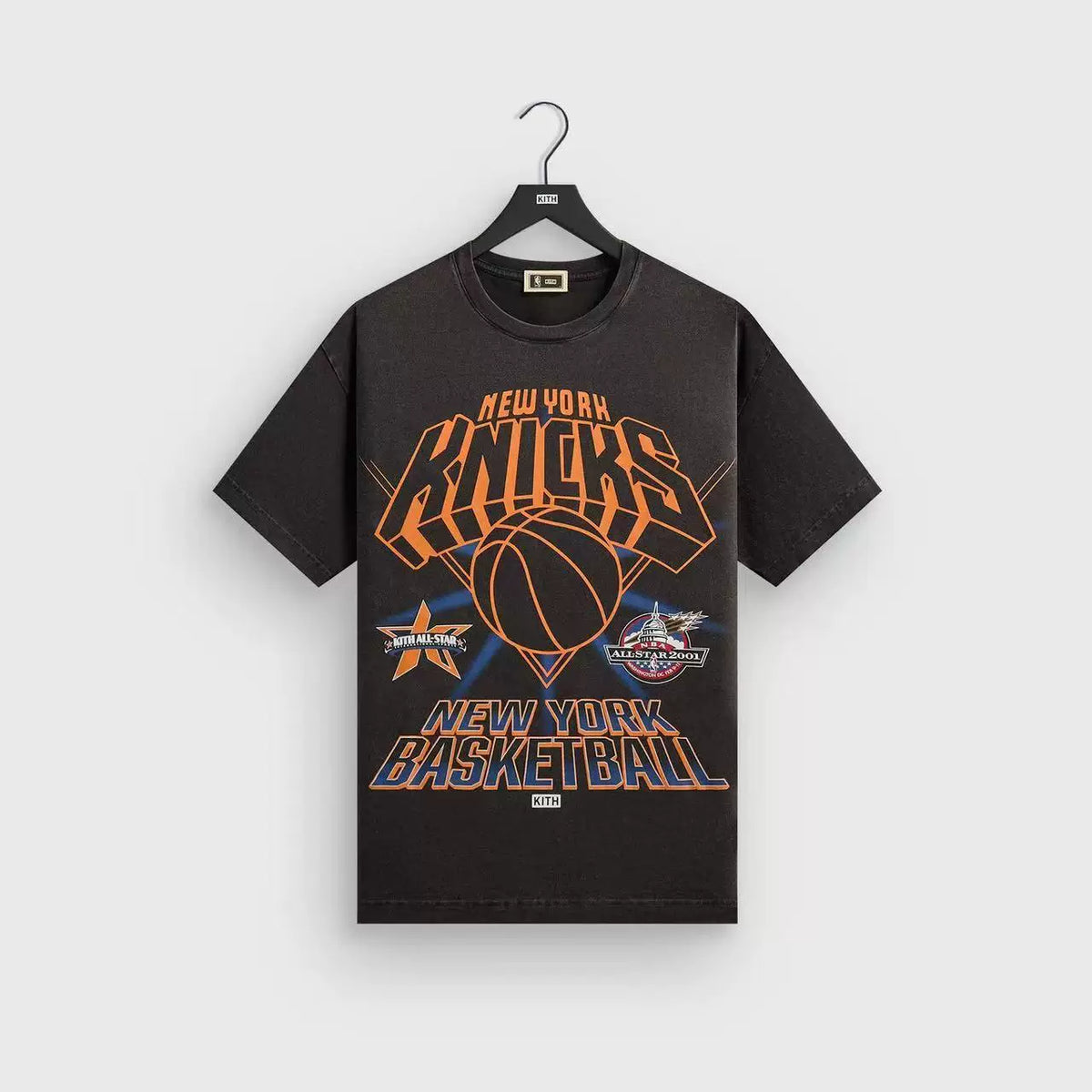 Kith x New York Knicks Vintage 3D Lettering Basketball Tee
