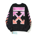 Off-White Black Gradient Pink Bold Frame Arrow Crewneck Sweatshirt
