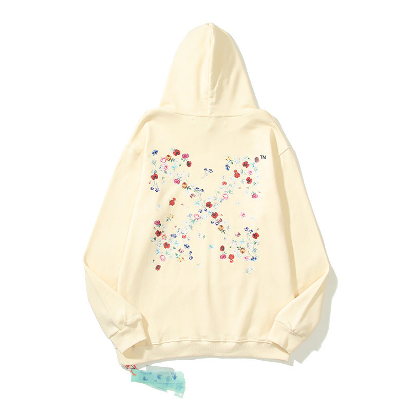 Off-White Off-White White Tiny Floral Scatter Arrow Hoodie