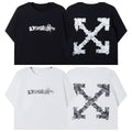 Off-White Floral Arrow Cross Print Short Sleeve T-Shirt