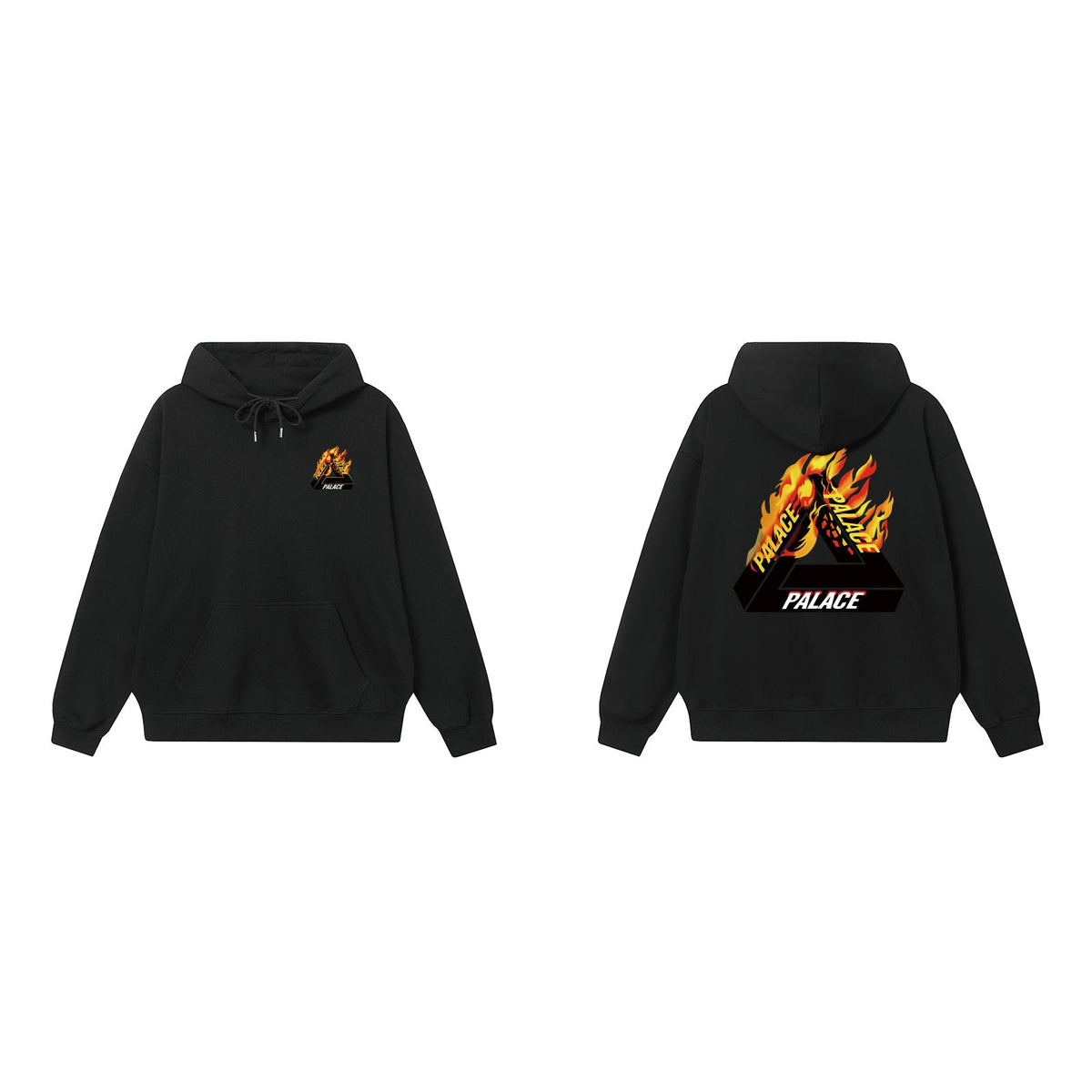 Palace Black Fire Tri-Ferg Hoodie