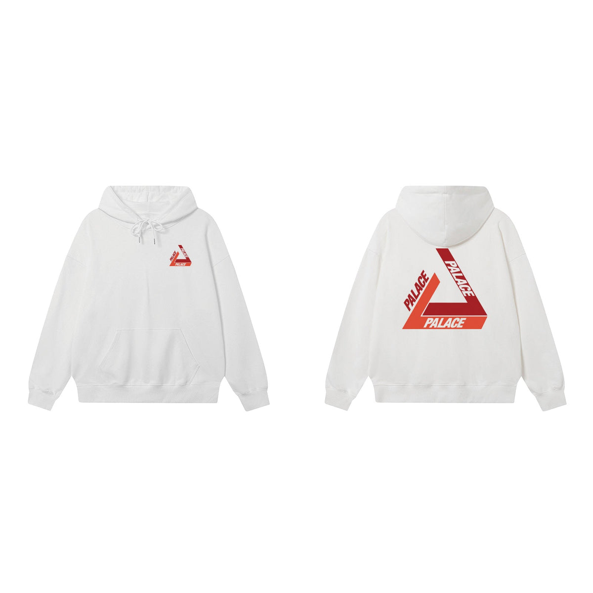 Palace White Red Gradient Tri-Ferg Hoodie