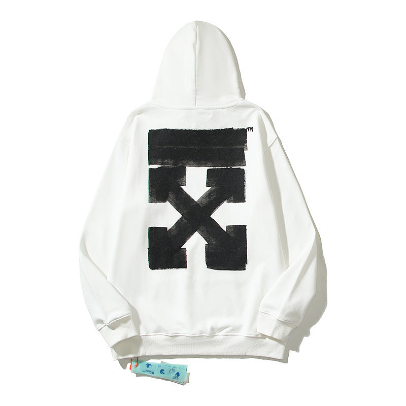 Off-White White Heavy Brush Block Arrow Hoodie