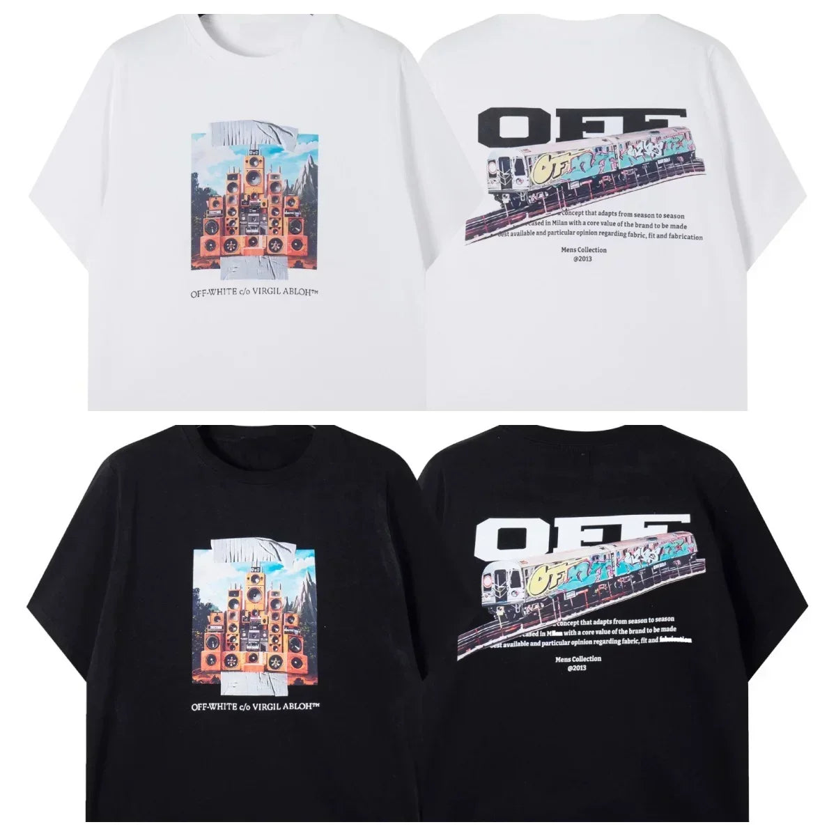 Off-White City Building Art Graphic T-Shirt