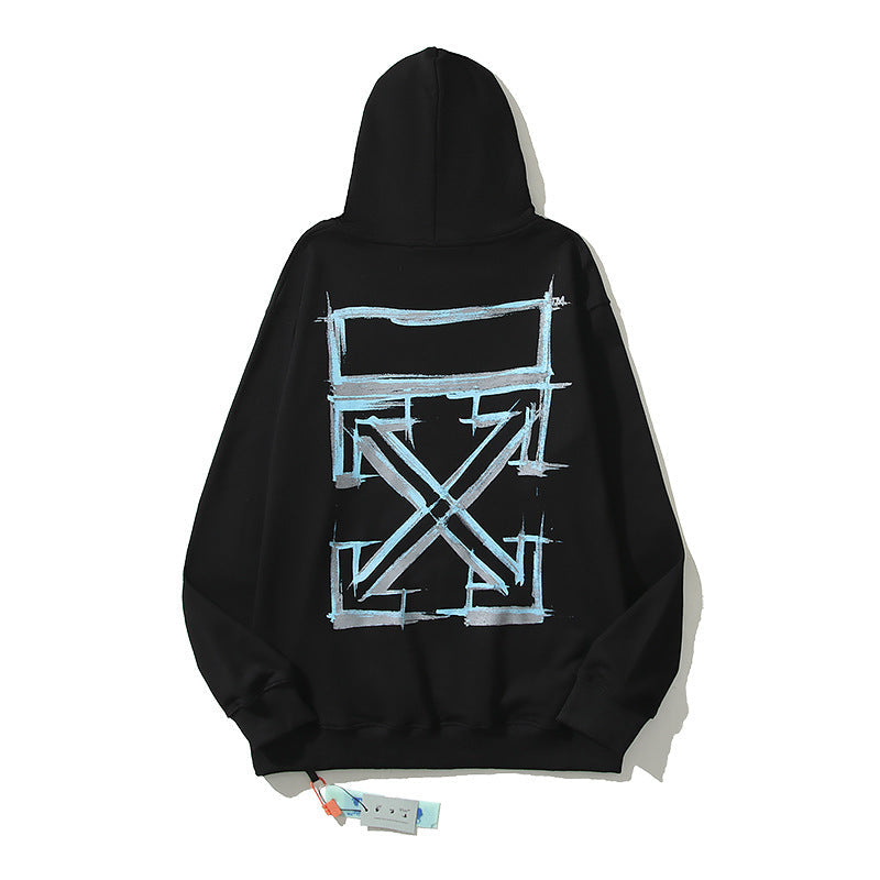 Off-White Black Blue Sketch Frame Arrow Hoodie