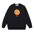 Off-White Black Orange Planet Graphic Crewneck Sweatshirt