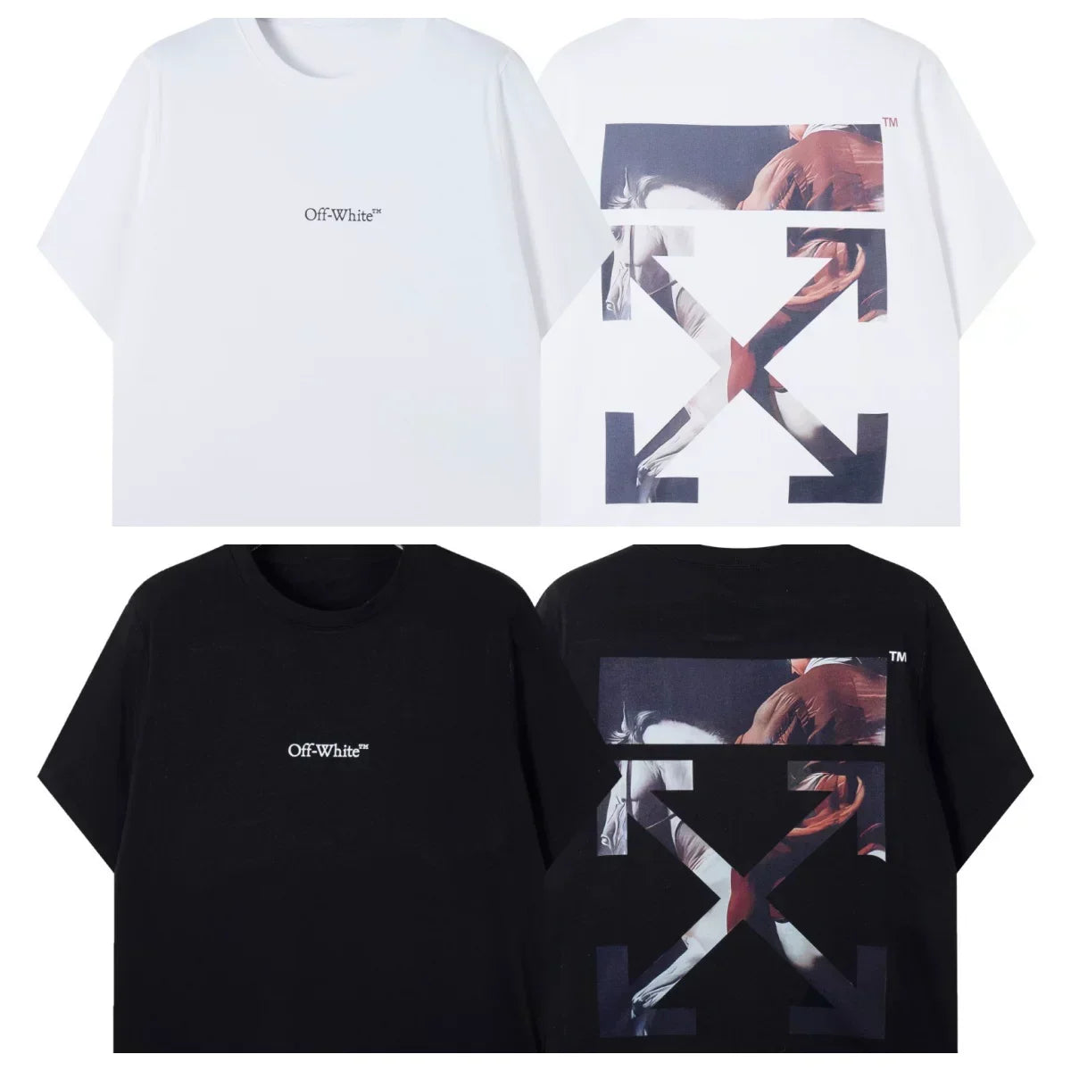 Off-White Figure Photo Arrow Graphic Short Sleeve T-Shirt