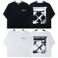 Off-White Brushstroke Arrow Cross Print Short Sleeve T-Shirt