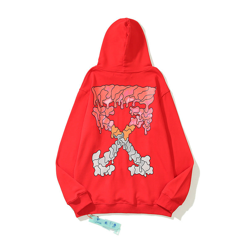 Off-White Red Multi-Color Melt Block Arrow Hoodie