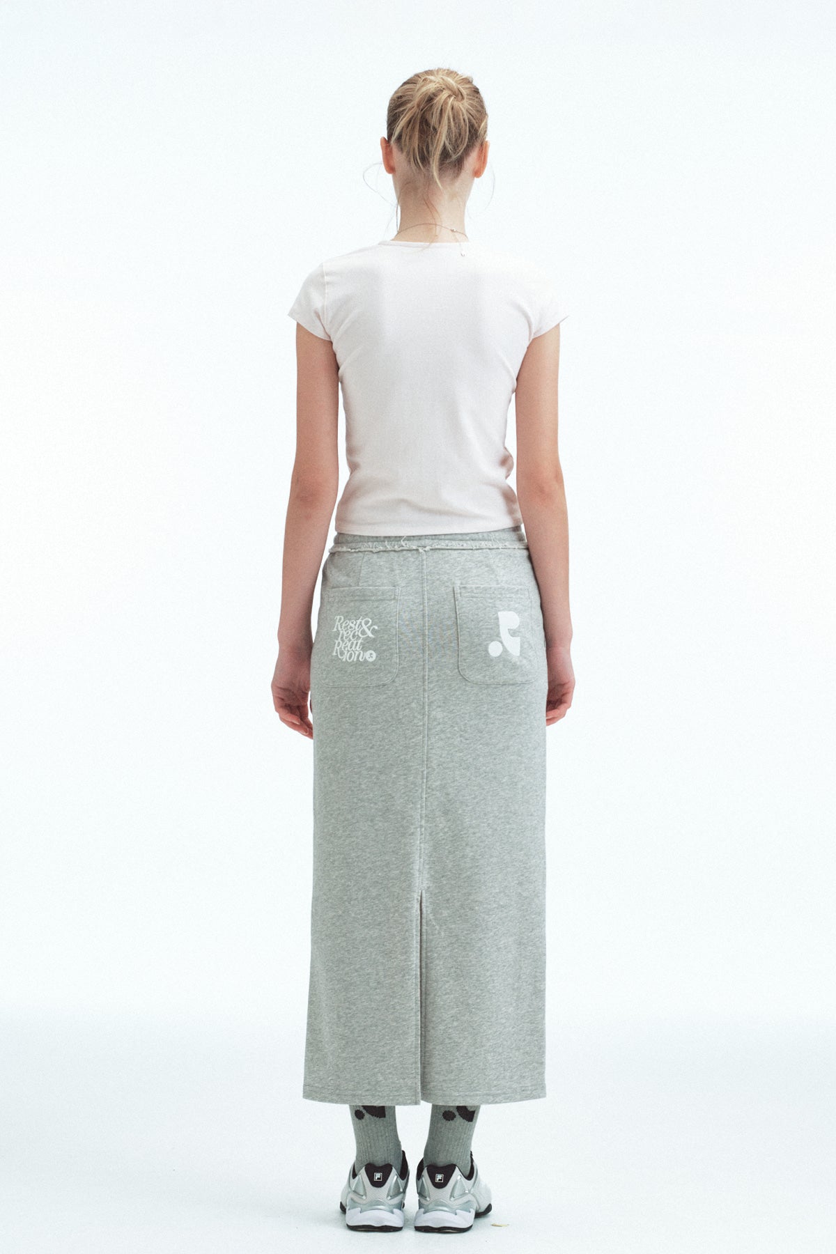 SLIT NECK T-SHIRT - PINK