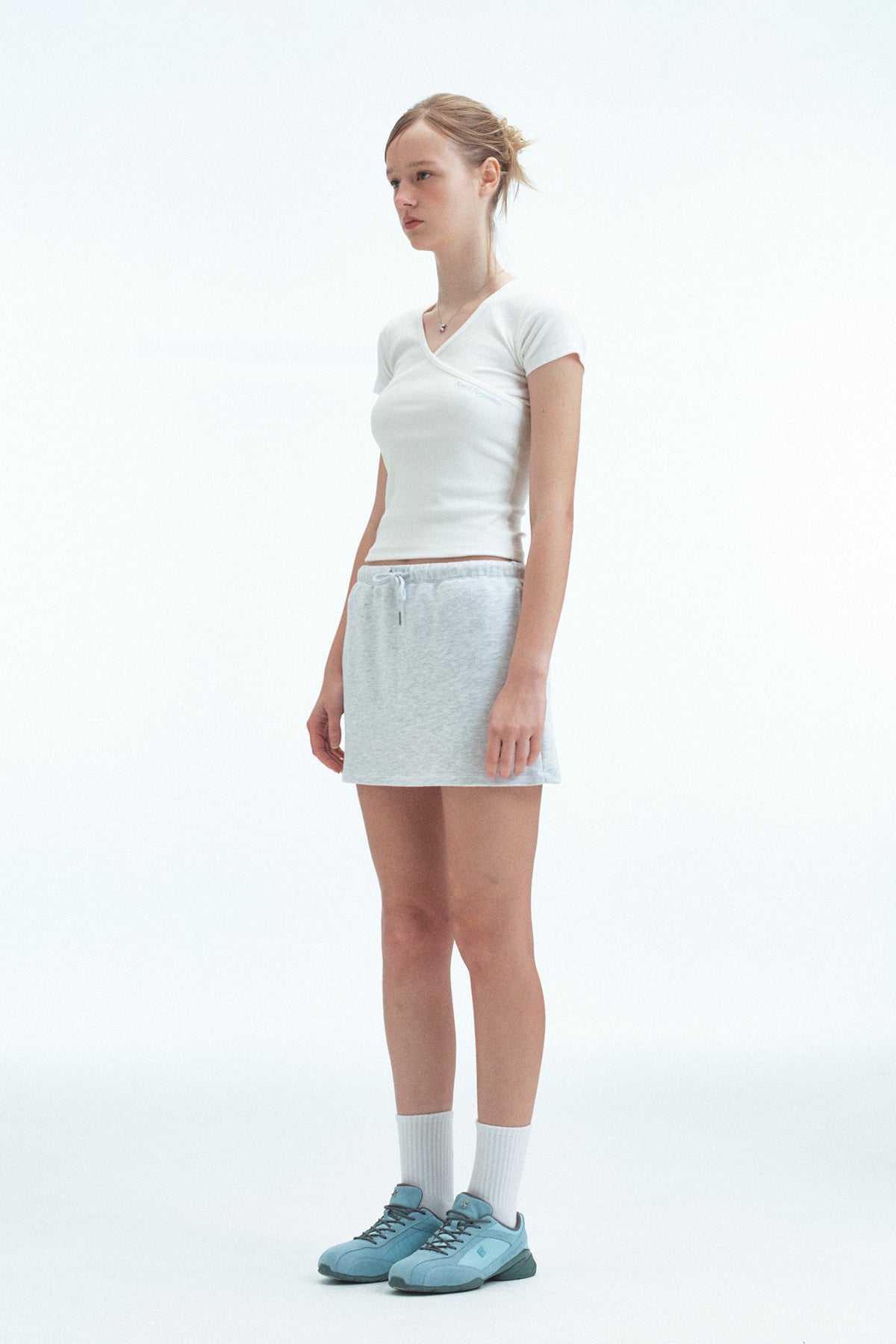 WRAP HALF SLEEVE TOP - WHITE