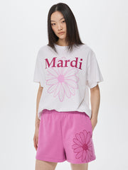 MARDI TSHIRT FLOWERMARDI DUO_WHITE MAGENTA