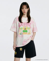 ADLV HULA DANCE SPONGEBOB SHORT SLEEVE T-SHIRT PINK