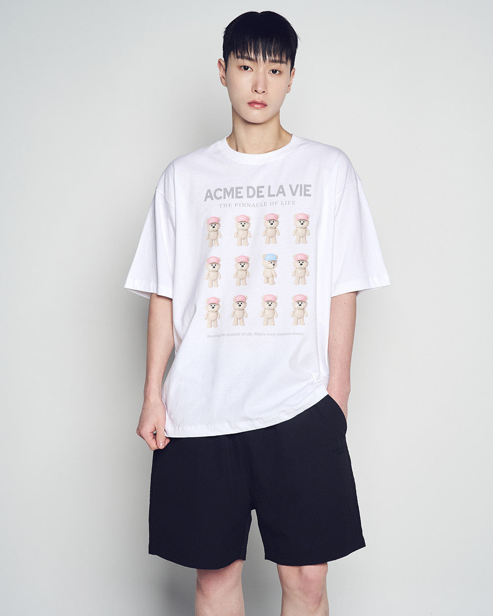 ADLV PLASTIC AC BEAR SHORT SLEEVE T-SHIRT WHITE