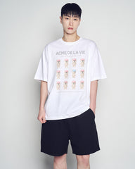 ADLV PLASTIC AC BEAR SHORT SLEEVE T-SHIRT WHITE
