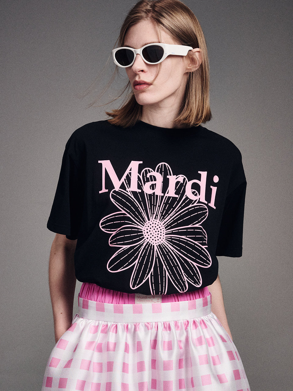 MARDI TSHIRT FLOWERMARDI_BLACK PINK