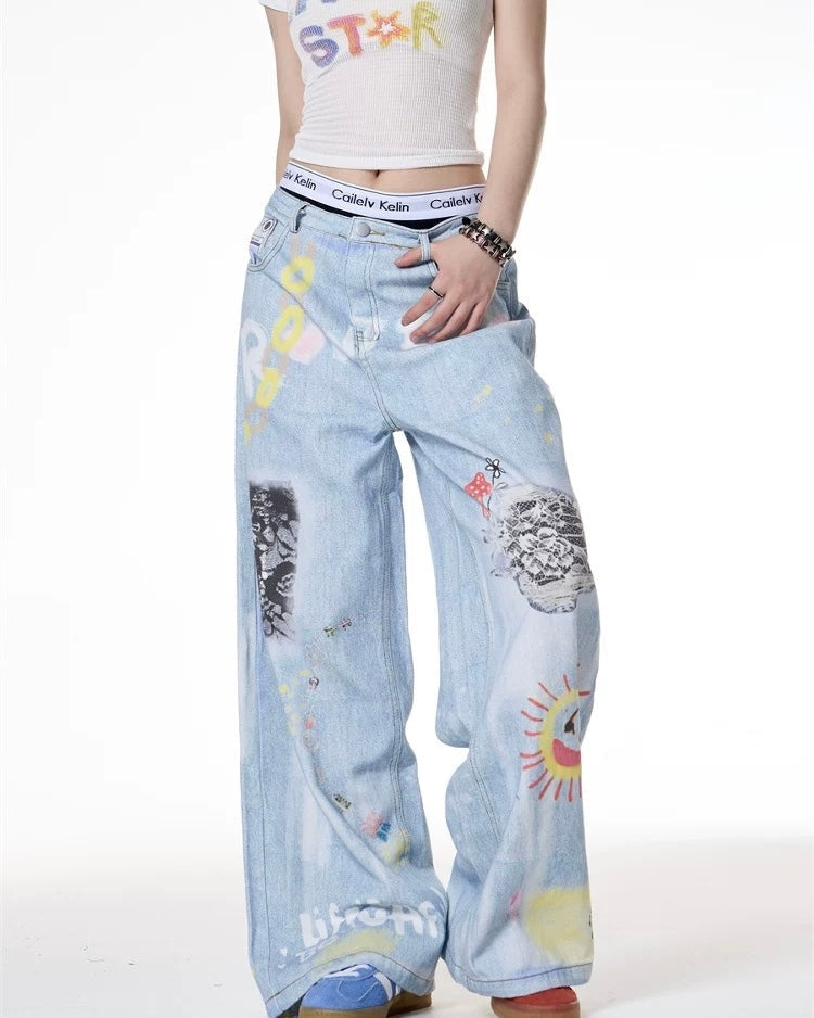 Simple washed jeans