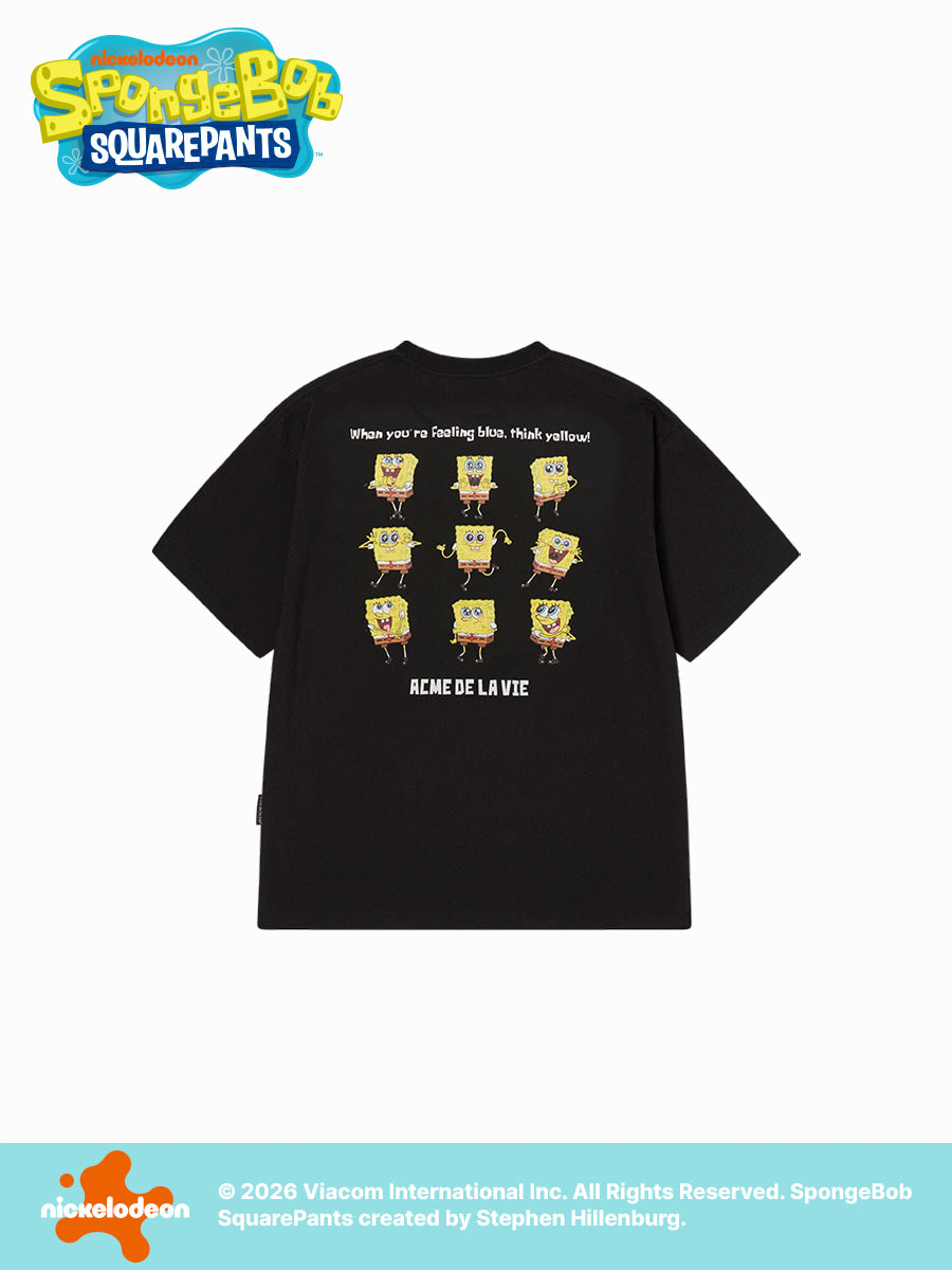 ADLV HAPPY SPONGEBOB SHORT SLEEVE T-SHIRT BLACK
