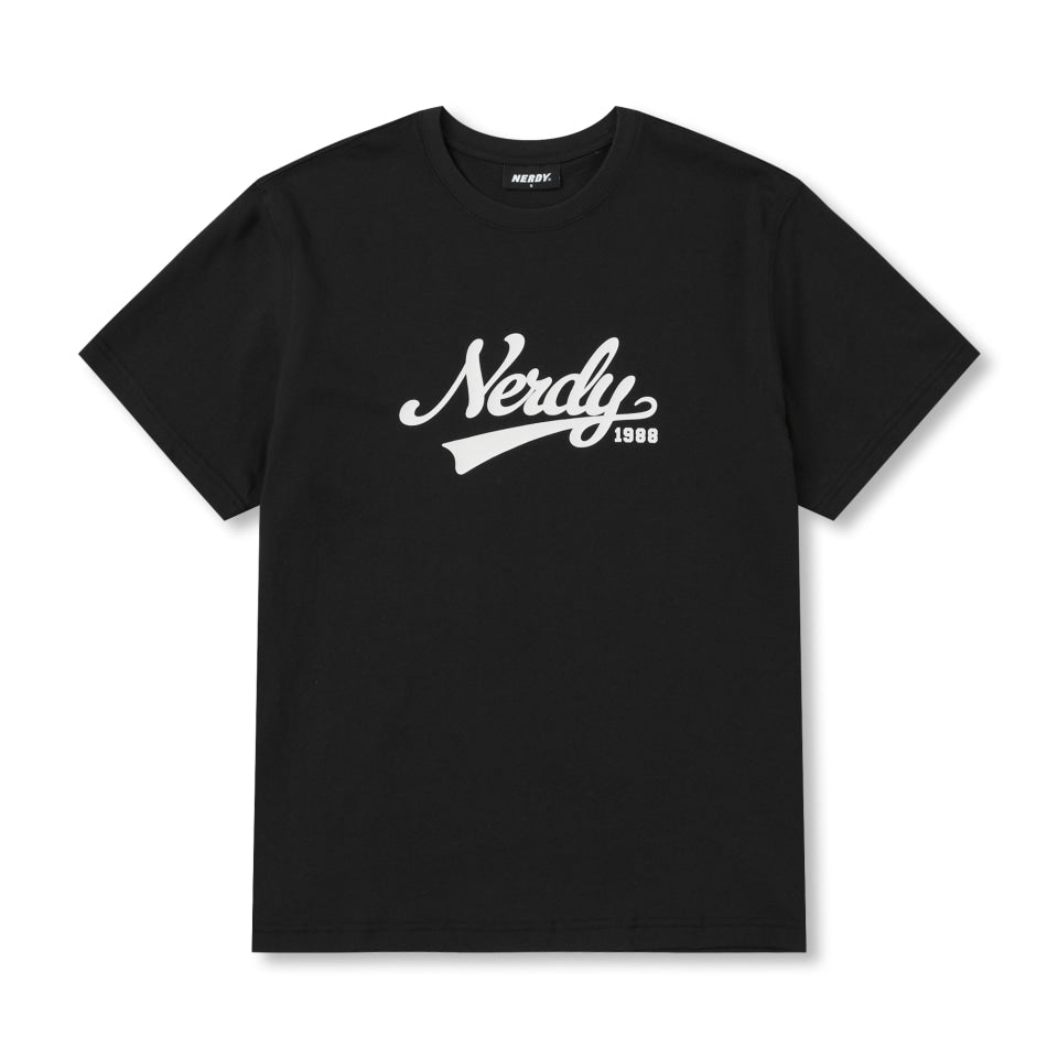 NERDY Varsity Logo Short Sleeve T-Shirt  Black