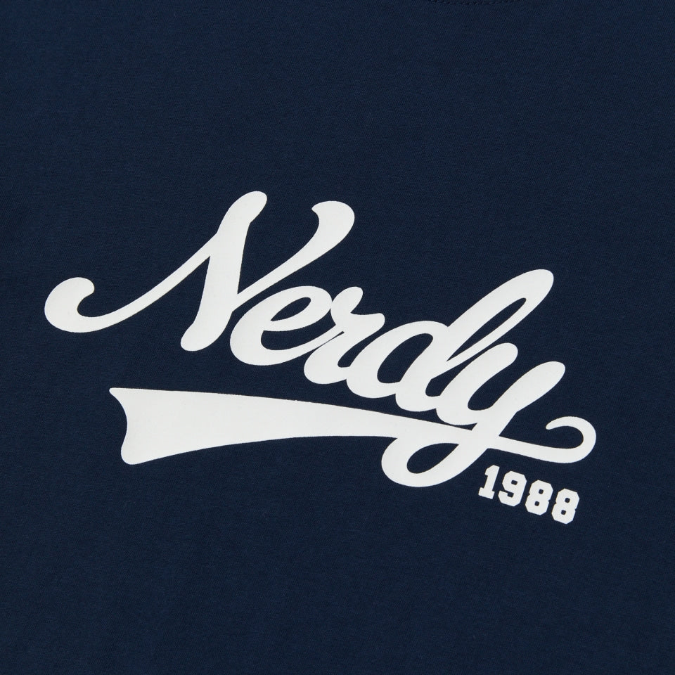 NERDY Varsity Logo Short Sleeve T-Shirt Navy