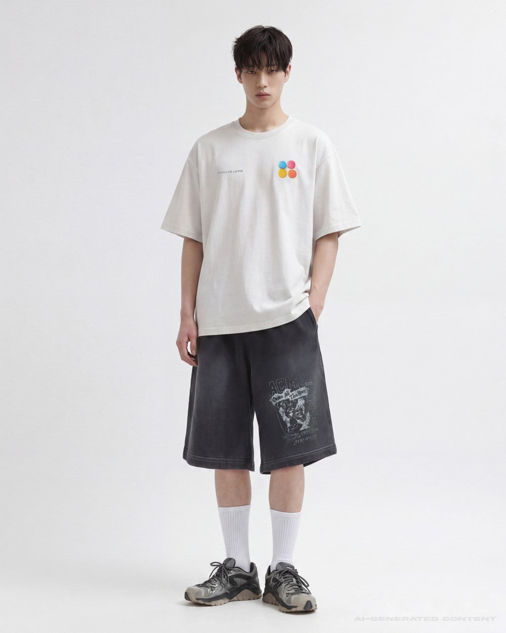 ADLV TAKE YOUR BOOST PIGMENT SHORT SLEEVE T-SHIRT LIGHT GRAY