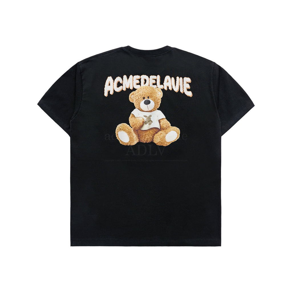 ADLV RABBIT T-SHIRT BEAR SHORT SLEEVE T-SHIRT BLACK