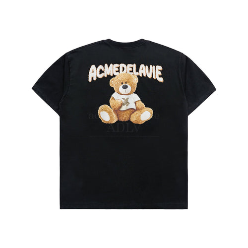 ADLV RABBIT T-SHIRT BEAR SHORT SLEEVE T-SHIRT BLACK