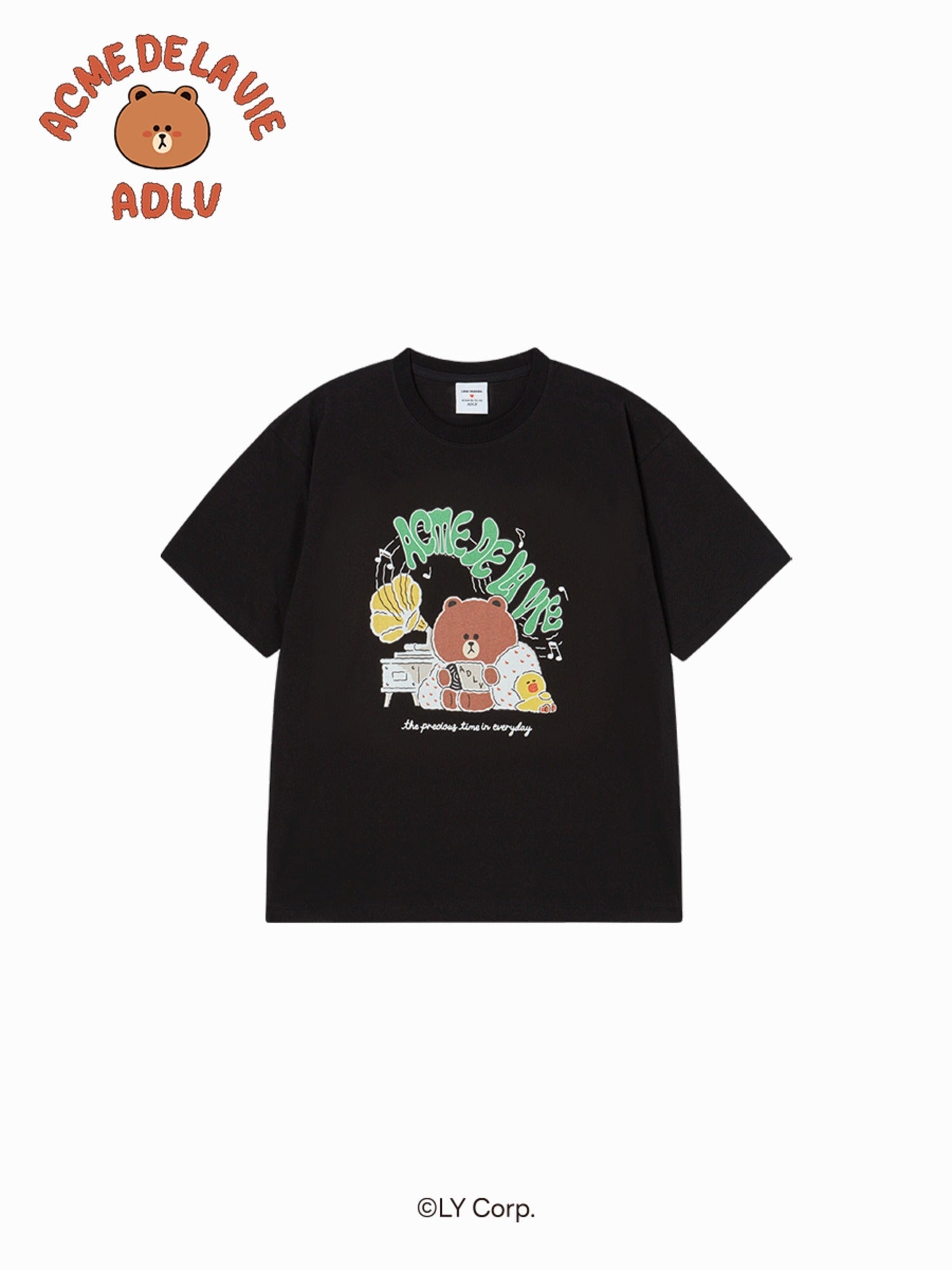 ADLV DAILY LINE FRIENDS SHORT SLEEVE T-SHIRT BLACK