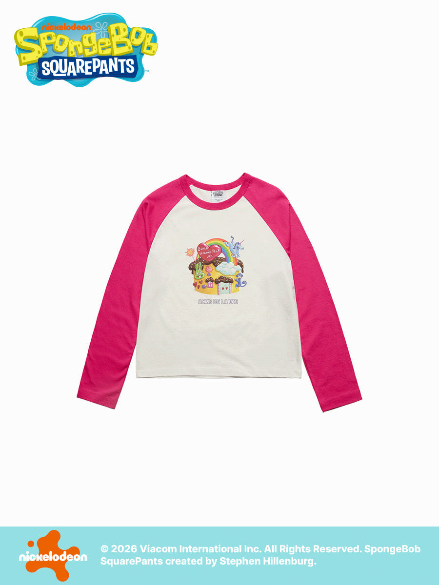 ADLV WOMAN SPONGEBOB CLUB HOUSE LONG SLEEVE