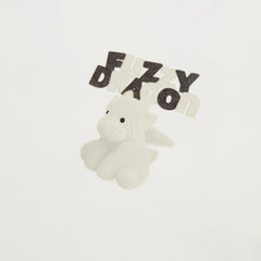 ADLV FUZZY FONT DRAGON SHORT SLEEVE T-SHIRT CREAM