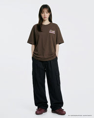 ADLV BUBBLE FONT SPONGEBOB SHORT SLEEVE T-SHIRT DARK BROWN