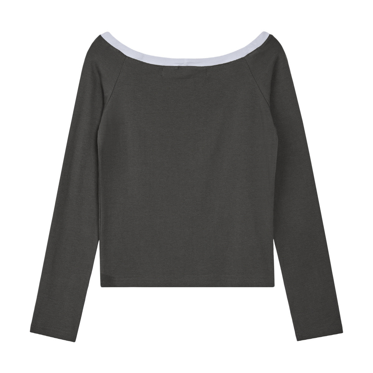 OFF-SHOULDER TOP - CHARCOAL