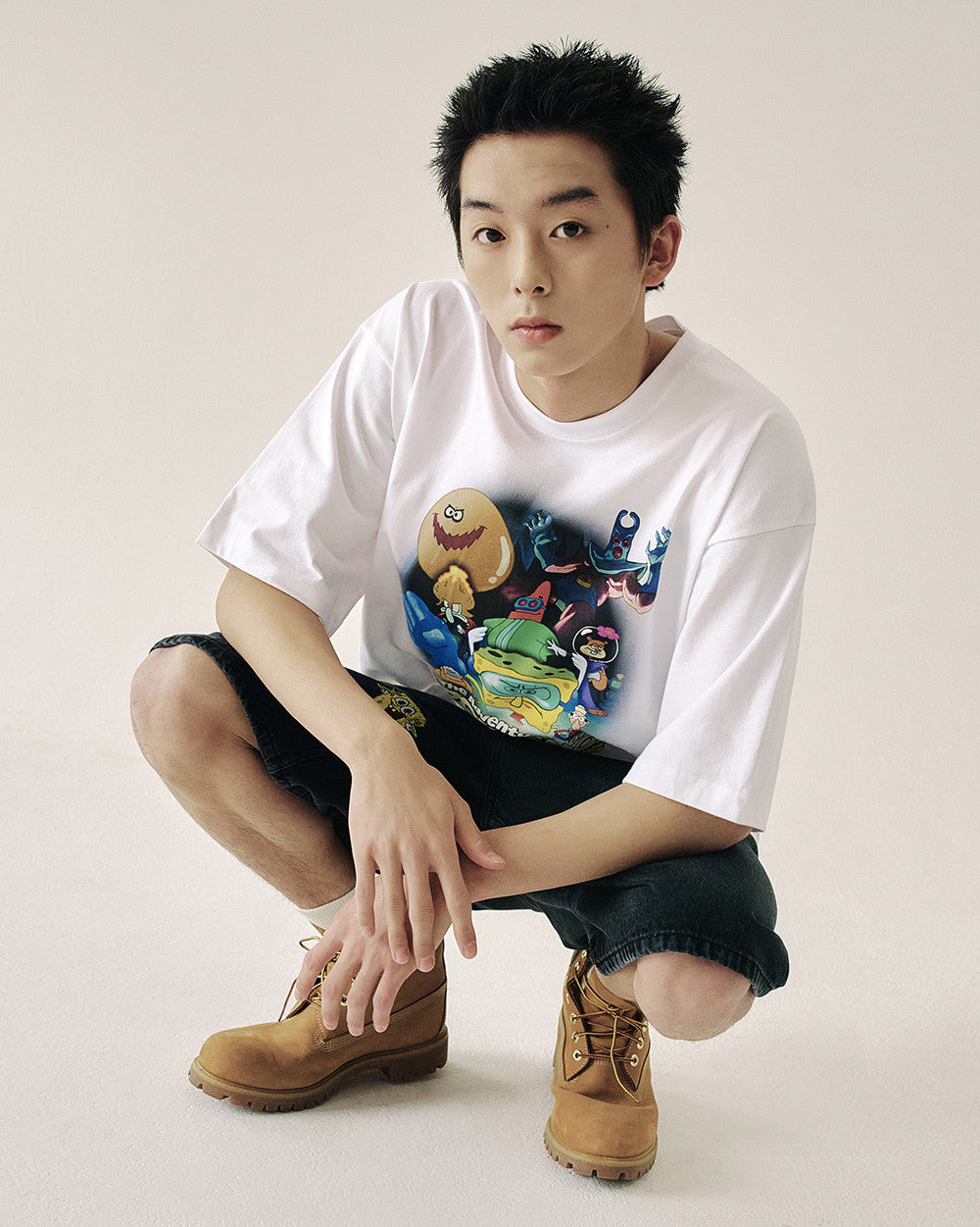 ADLV THE ADVENTURES OF SPONGEBOB SHORT SLEEVE T-SHIRT WHITE