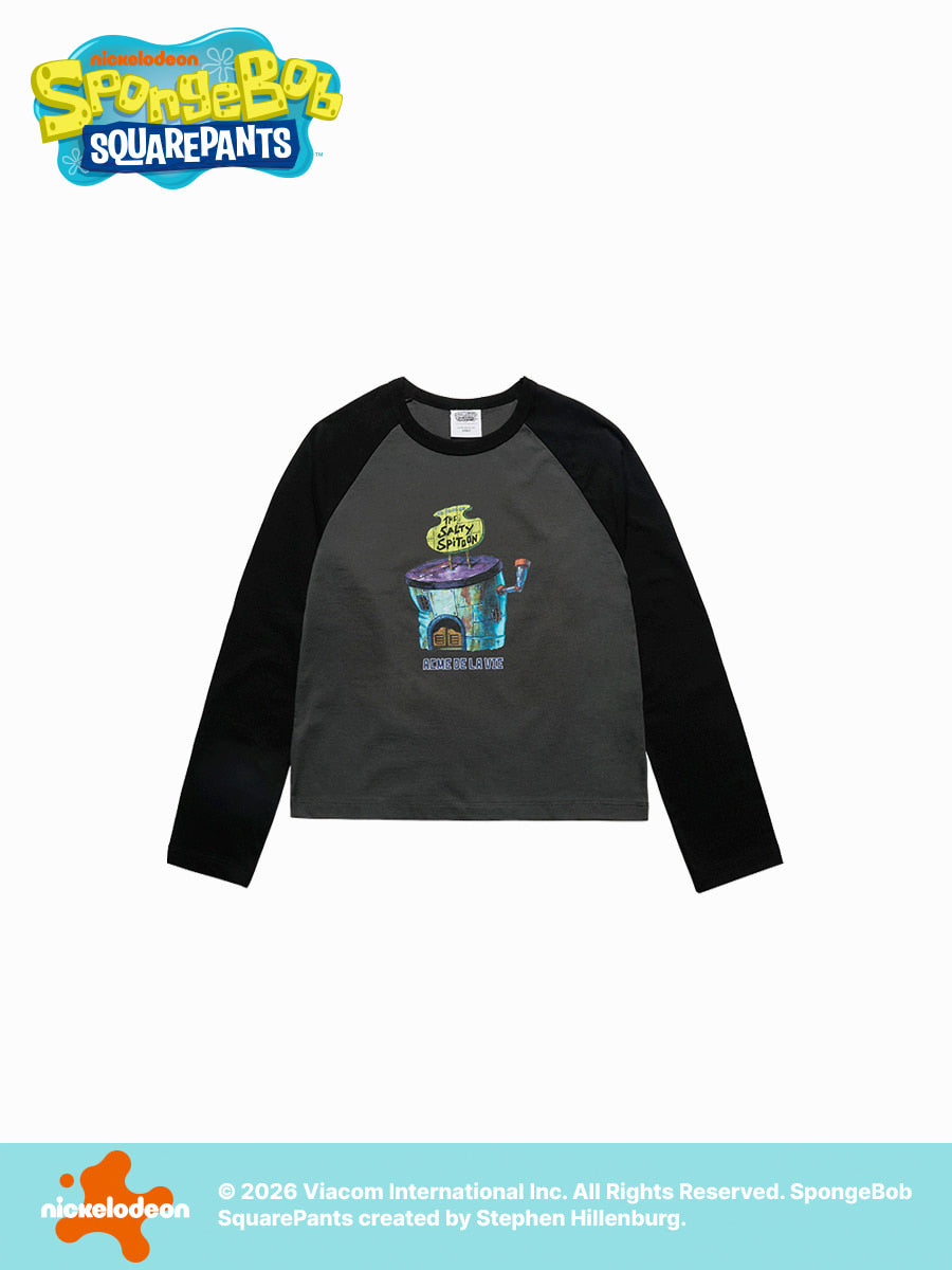 ADLV WOMAN SPONGEBOB CLUB HOUSE LONG SLEEVE